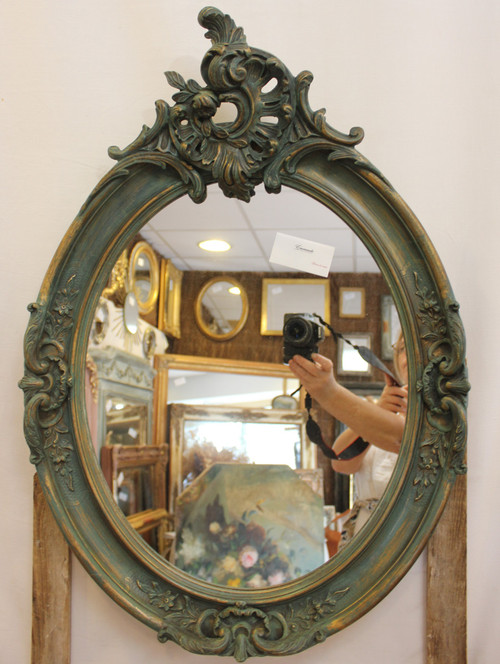 Oval Mirror Louis XV Style, Shell 51 X72 Cm