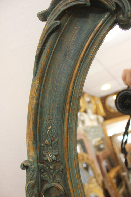 Oval Mirror Louis XV Style, Shell 51 X72 Cm