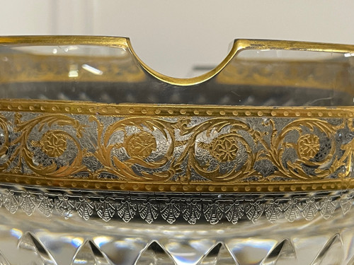Saint Louis - Thistle Gold Model Large Golden Crystal Ashtray