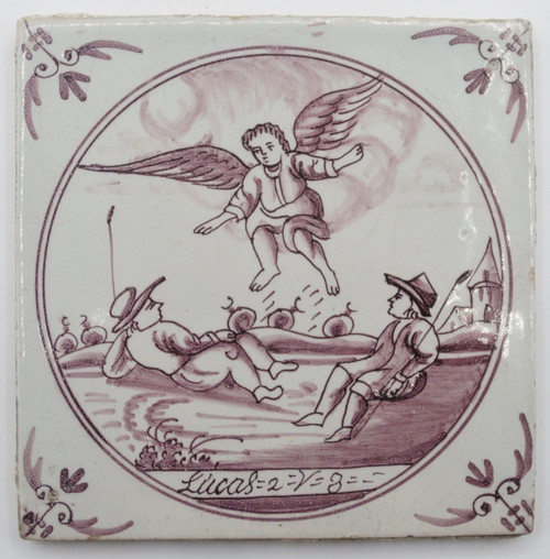 Dodici piastrelle di terracotta, Delft, XVIII secolo.