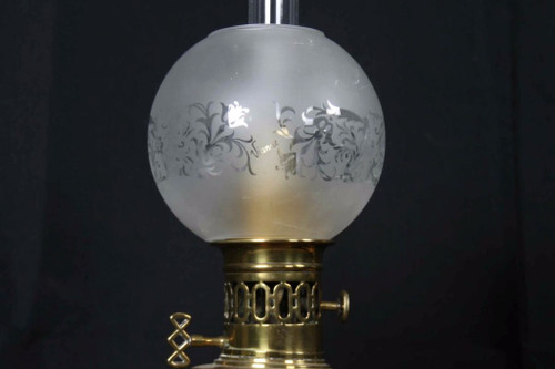 Coppia di lampade Gien, non elettrificate, XIX secolo