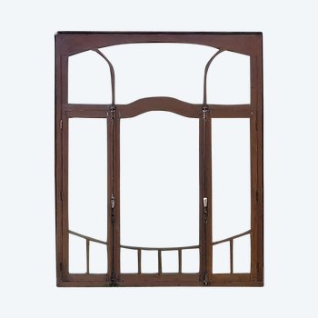Fenêtre Ancienne Epoque Art Déco En Chêne Porte Baie Cloison Vitrée Portes