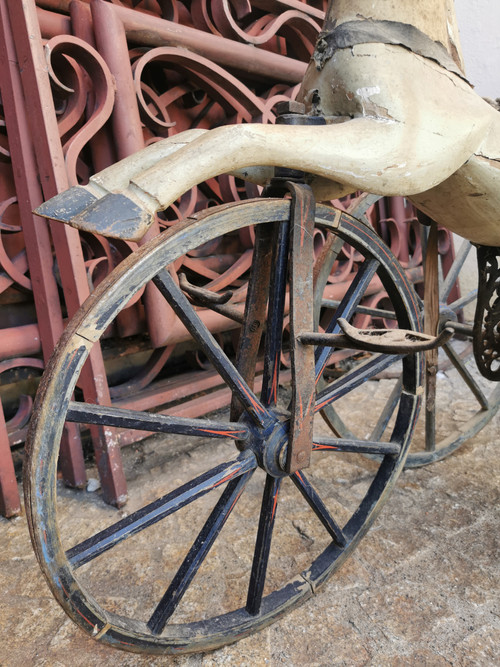  Grand Tricycle Au Cheval Fin XIX ème 