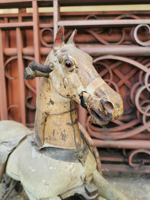 Grand Tricycle Au Cheval Fin XIX ème 
