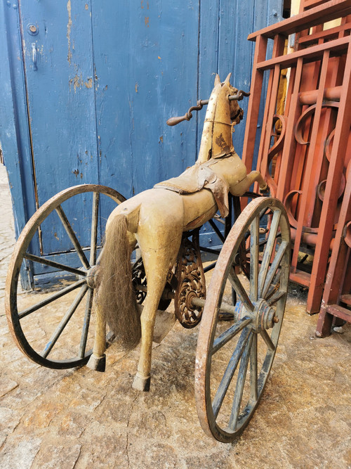  Grand Tricycle Au Cheval Fin XIX ème 