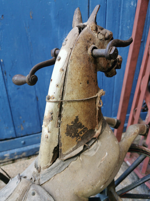  Grand Tricycle Au Cheval Fin XIX ème 
