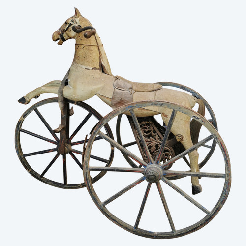  Grand Tricycle Au Cheval Fin XIX ème 