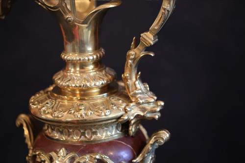 Grande brocca in bronzo dorato e marmo, Napoleone III