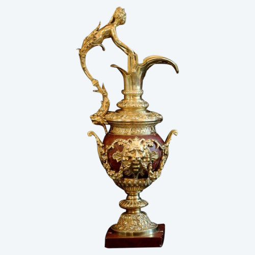 Grande brocca in bronzo dorato e marmo, Napoleone III