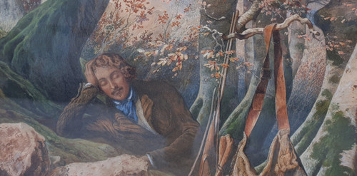 A. GUILLAUME (active in the 1830s) - Landscape and game