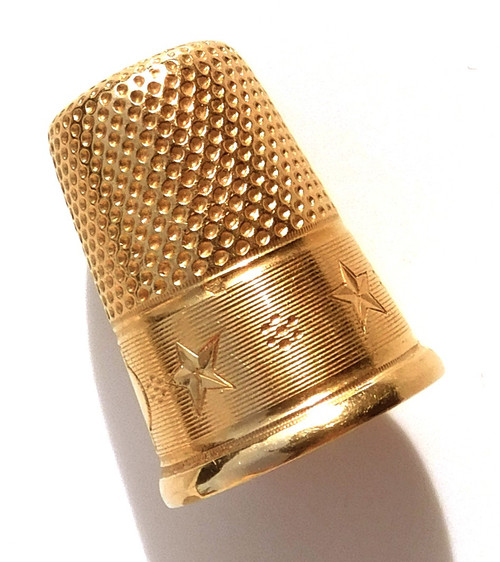 Scatola d'avorio con monogramma del kit da cucito d'oro con aquila e marchio di garanzia