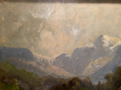 Gemälde, Berglandschaft signiert A Godchaux