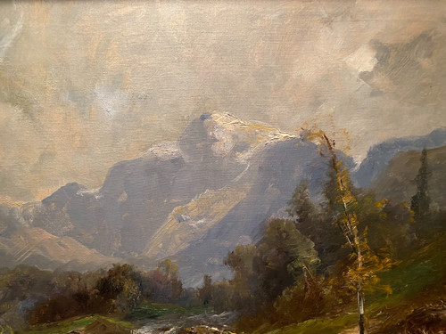 Gemälde, Berglandschaft signiert A Godchaux