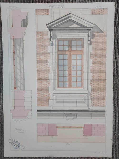 Disegno architettonico del XIX secolo