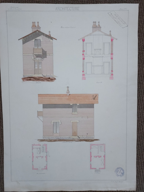 Disegno architettonico del XIX secolo