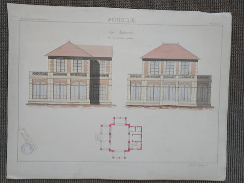 Disegno architettonico del XIX secolo
