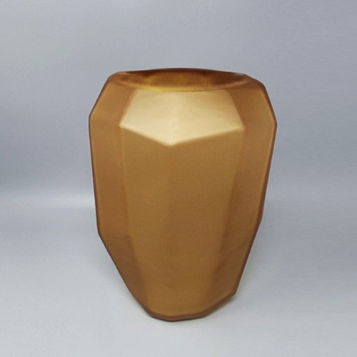 1970 Prächtige polyedrische Vase von Dogi aus Muranoglas. Hergestellt in Italien
