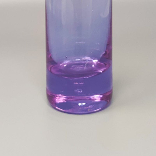 1970 Beautiful crystal ice bucket with 4 glasses by Ivat. Made in Italy
