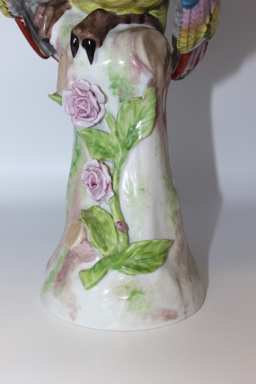 Perroquet En Porcelaine Dans Le Goût De Meissen XX 