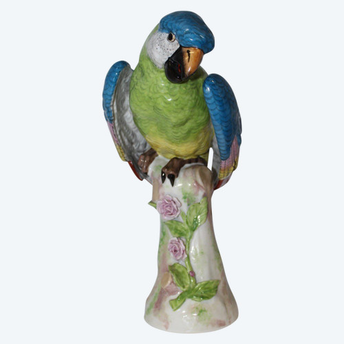 Perroquet En Porcelaine Dans Le Goût De Meissen XX 