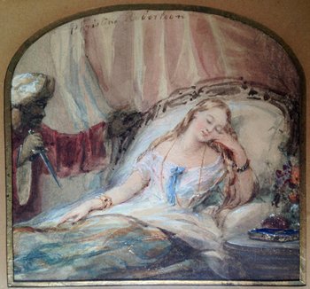 Christina Robertson (1796-1854) - Aquarelle - Othello Et Desdémone