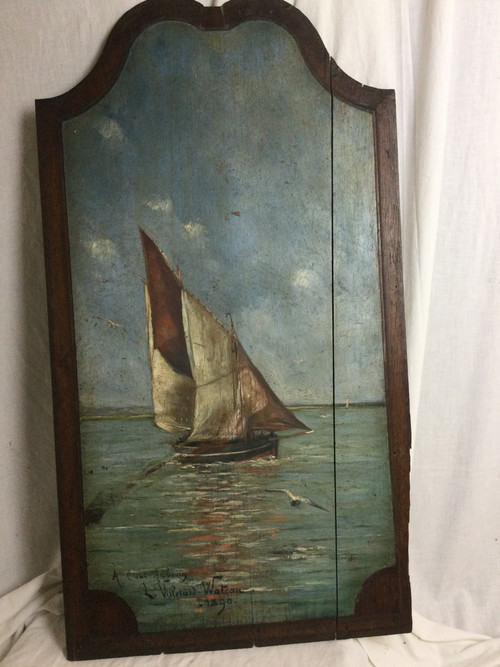 Marine signiert L. VILLETARD-WATEAU 1890