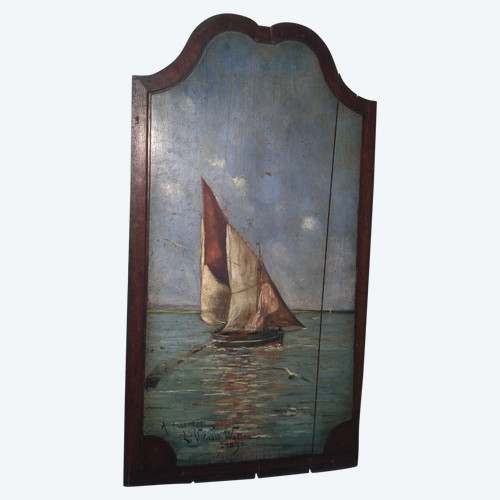 Marine signiert L. VILLETARD-WATEAU 1890