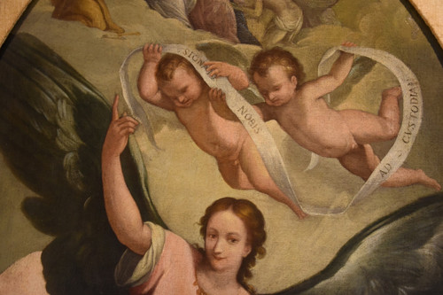 Der Schutzengel, Claudio Ridolfi (Verona, um 1570 - 1644) Kreis/Werkstatt