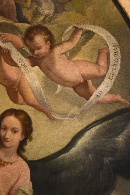 Der Schutzengel, Claudio Ridolfi (Verona, um 1570 - 1644) Kreis/Werkstatt