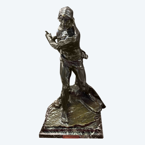 Imponente scultura in bronzo firmata da Georges COLIN 1876 - 1917