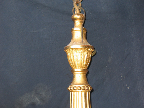 Empire style chandelier in gilded wood with 6 arms of light, early 19th century