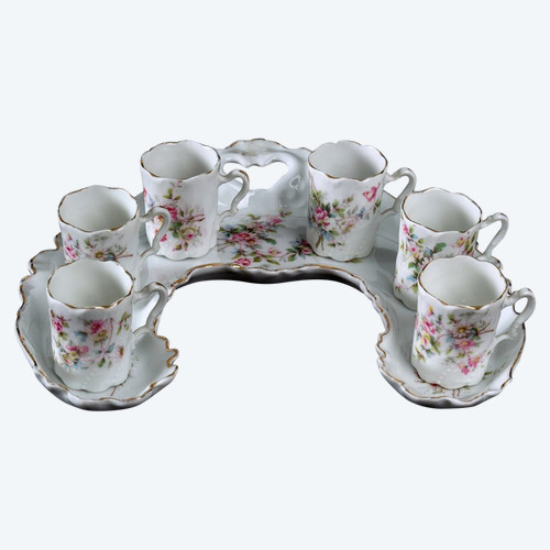 Service à Moka - Six Tasses - Porcelaine De Sèvres - époque : Art Nouveau