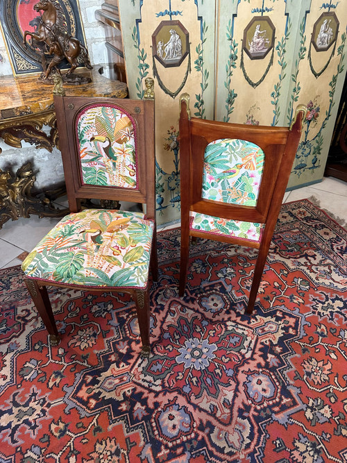 PAIR OF CONSULATE CHAIRS RETURN FROM EGYPT