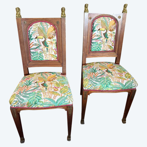 PAIR OF CONSULATE CHAIRS RETURN FROM EGYPT
