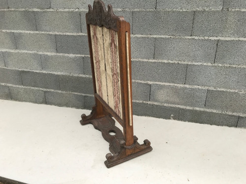 Carved wooden fireplace screen from the late 18th century