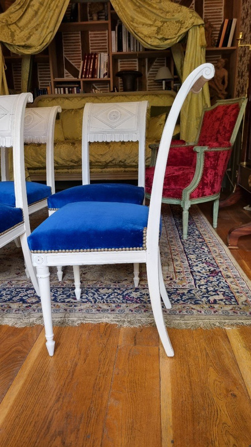 4 Chaises Directoire Attribuées à Henri Jacob