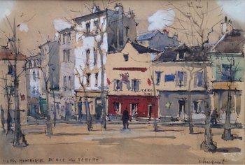 Paris, Place du Tertre Von Jules Charles Choquet (1846-1932)