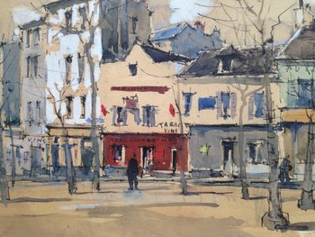 Paris, Place du Tertre Von Jules Charles Choquet (1846-1932)