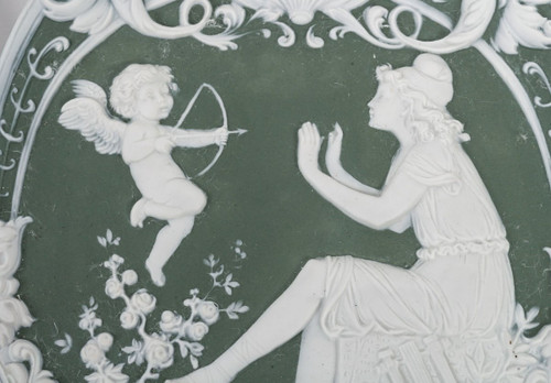 Coppia di Piatti in Porcellana Stile Wedgwood, Fine XIX Secolo