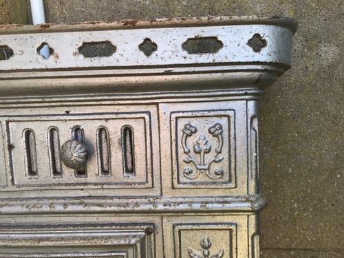 Joli décor de cheminée Prussienne en fonte d'époque 19 ème 