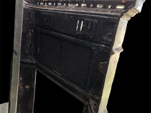 Joli décor de cheminée Prussienne en fonte d'époque 19 ème 