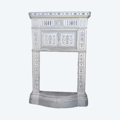 Joli décor de cheminée Prussienne en fonte d'époque 19 ème 