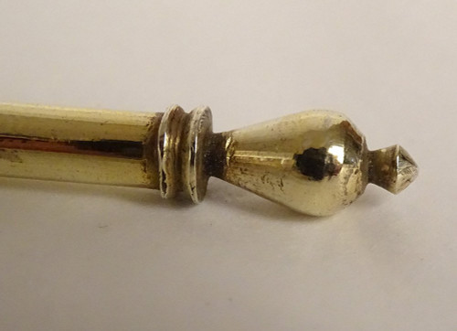 Caviar Spoon Silver Vermeil Russian Niello Twisted Moscow Kremlin 20th