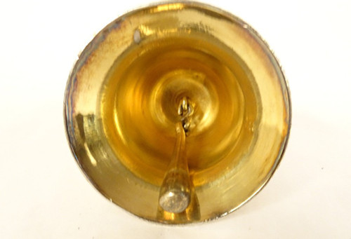 Cloche Clochette de Table Argent Vermeillé Minerve Monogramme 102,61gr XIXè