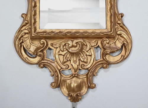 Miroir Louis XV en Bois Doré, Rocaille – 2ème partie XIXe