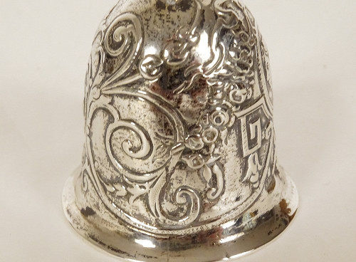 Table Bell Sterling Silver English Sheffield Landeck 1898 60.97gr