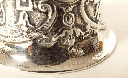 Table Bell Sterling Silver English Sheffield Landeck 1898 60.97gr