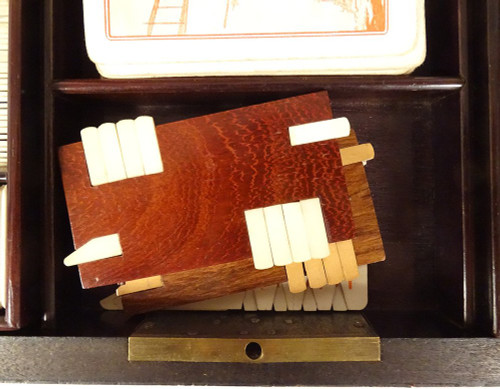 Gift Box Game Box Marquetry Magnifying Glass Amboyna Rose Wood Napoleon III Tokens