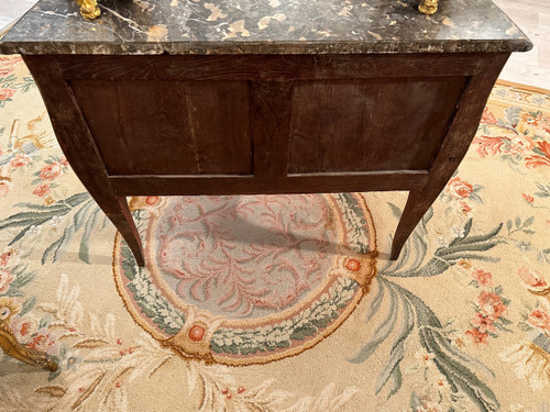 Commode Sauteuse En Marqueterie d'Epoque Louis XV Vers 1750