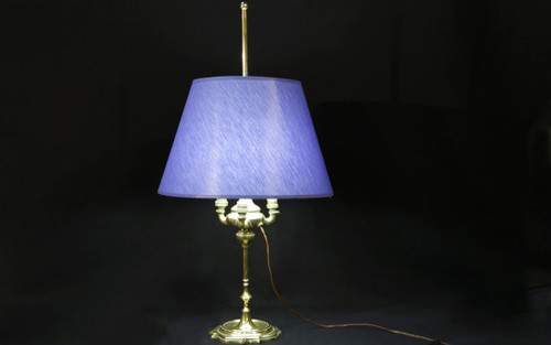 Lampada a olio, bronzo, elettrificata, XIX secolo